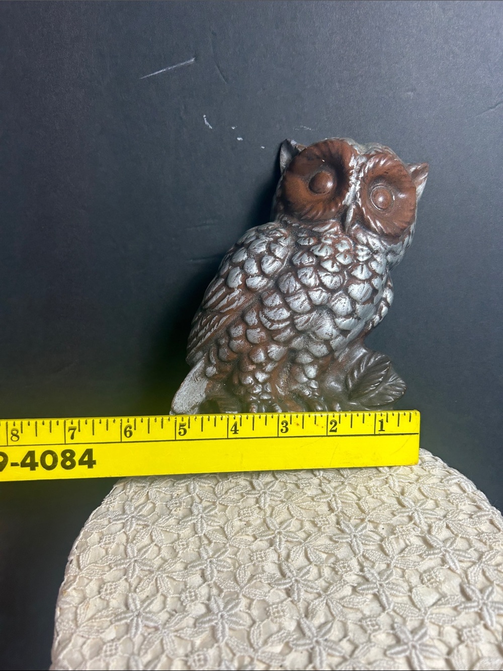 Decorative Owl chalkware wall hanger vintage - Picture 4 of 4
